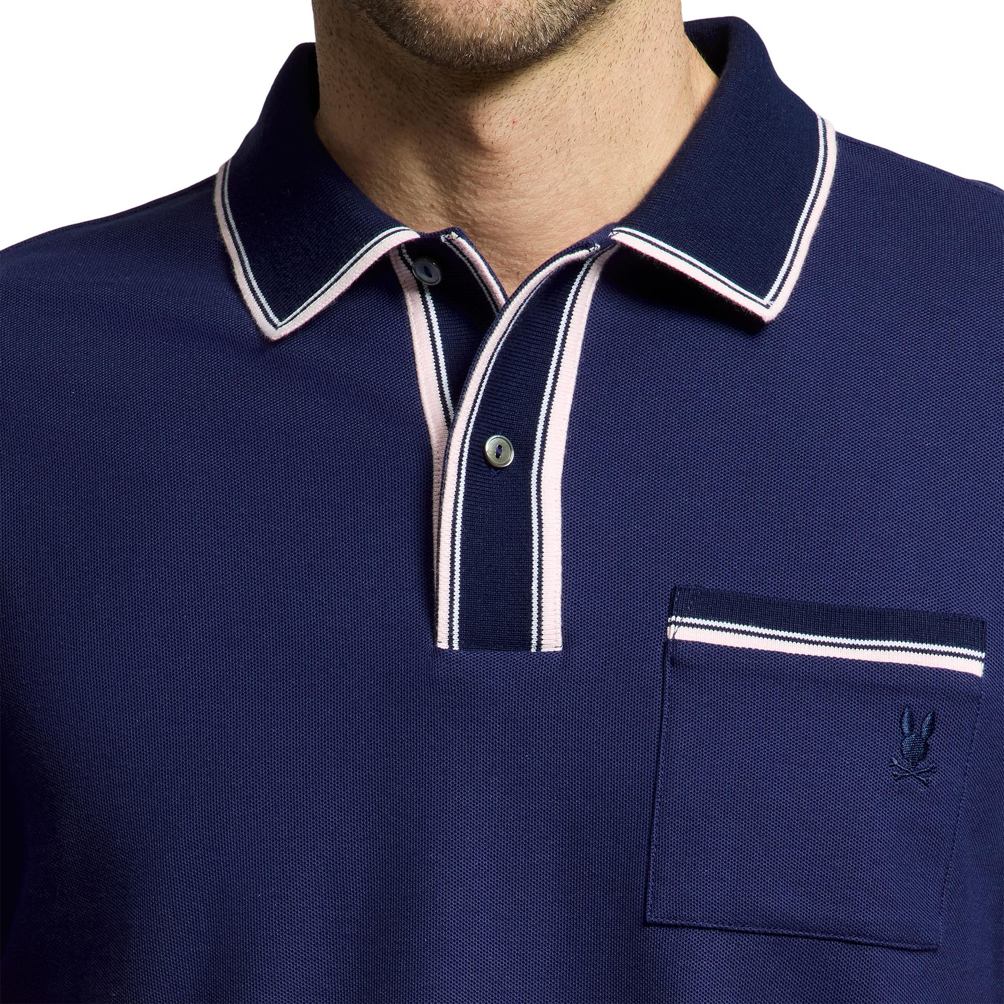 Psycho Bunny Bradford Pique Polo Shirt Evening Blue